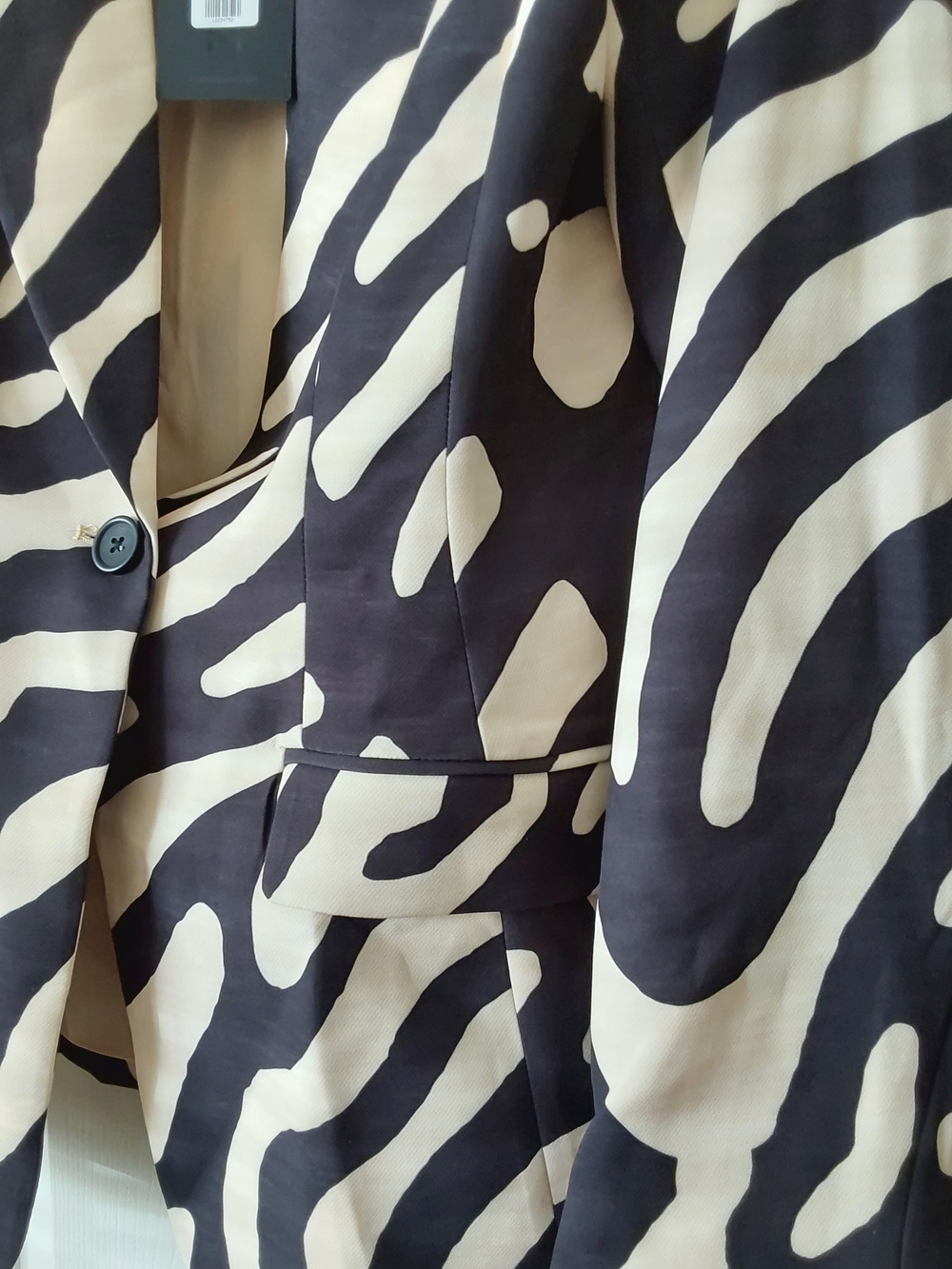 NOMI & CO Zebra Print Blazer and Pant Set - Black & Cream - Picture 8 of 8